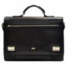 Портфель кожаный Desisan 800-01 черный мелкий флотар
