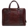 Портфель кожа Desisan 3032-626 бордо кроко лак