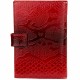 Обложка авто+паспорт кожаная Desisan 102-500 красный узор