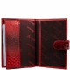 Обложка авто+паспорт кожаная Desisan 102-500 красный узор