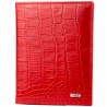 Обложка для документов кожа GRASS 555-31 красный кроко