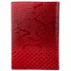 Обложка для паспорта кожаная KARYA 094-019 красный узор