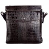Барсетка мягкая кожаная DESISAN 1357-19 коричневый кроко