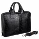 Портфель мягкий кожаный BOND 1320-356 черный кроко