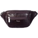 Поясная сумка кожаная KARYA 0201-57 коричневый кроко