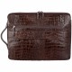 Портфель мягкий кожаный BOND 1418-355 коричневый кроко
