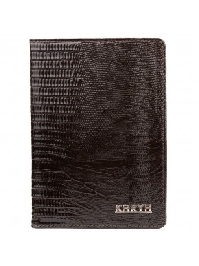 Обложка для паспорта кожа KARYA 092-071 коричневый лазер