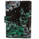 Обложка авто+паспорт кожа Desisan 102-889 черно-зеленые цветы