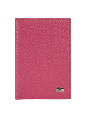 Обложка паспорт кожа Desisan-369 розовый флотар