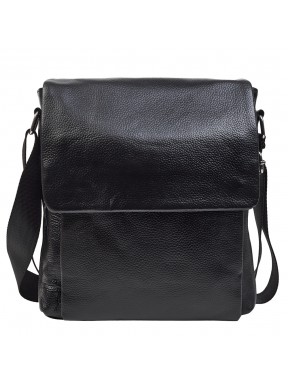 Мужская кожаная сумка через плечо BUFFALO BAGS M8830A черная
