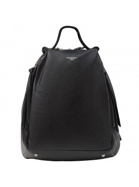 Рюкзак кожаный GIORGIO FERRETTI GF6708-1 черный гладкий