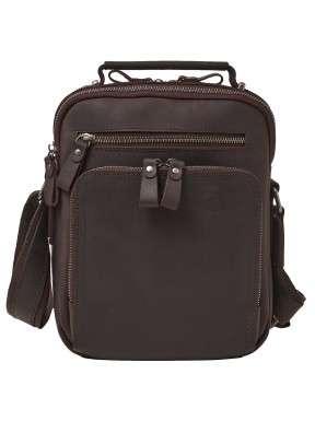 Мужская кожаная сумка через плечо BUFFALO BAGS M6014B темно-коричневая