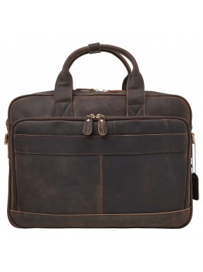 Портфель мягкий кожаный BUFFALO BAGS M8368C коричневый