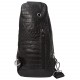 Кожаный рюкзак через плечо BUFFALO BAGS M9123A черный кроко
