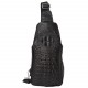 Кожаный рюкзак через плечо BUFFALO BAGS M9123A черный кроко