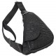 Кожаный рюкзак через плечо BUFFALO BAGS M698A черный кроко