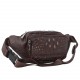 Мужская кожаная поясная сумка BUFFALO BAGS M9079C коричневый кроко