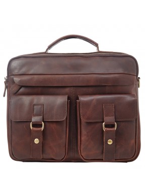 Портфель мягкий кожаный BUFFALO BAGS M8001Q коричневый