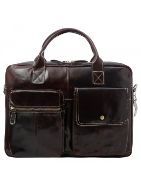 Портфель мягкий кожаный BUFFALO BAGS M7212C коричневый