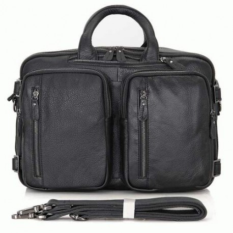 Портфель мягкий кожаный BUFFALO BAGS M7014A черный