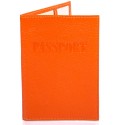 Обложка для паспорта кожаная 002-302 оранжевый флотар