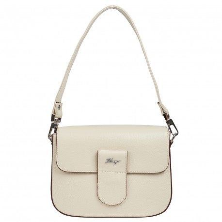 Сумка маленькая кожаная KARYA 5068-013 светло-бежевая