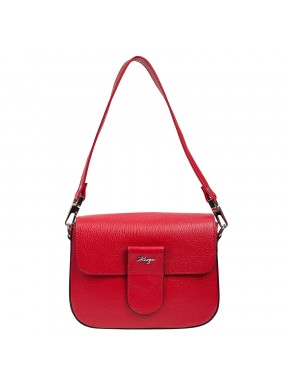 Сумка маленькая кожаная KARYA 5068-46 красный флотар