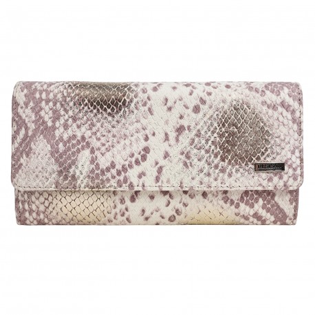 Кошелек женский кожа Desisan 150-755 золотисто-серая змея