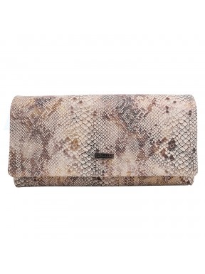 Кошелек женский кожаный Desisan 163-200 бежево-золотистая змея