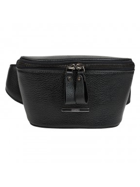 Сумка маленькая кожаная KARYA 2410-45 черная флотар