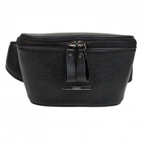 Сумка маленькая кожаная KARYA 2410-45 черная флотар