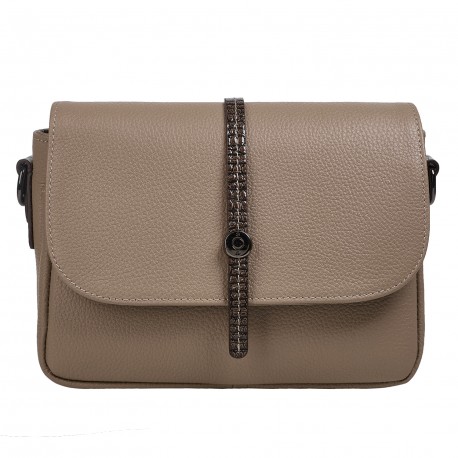 Сумка женская кожаная Desisan 2048-283 бежевый флотар
