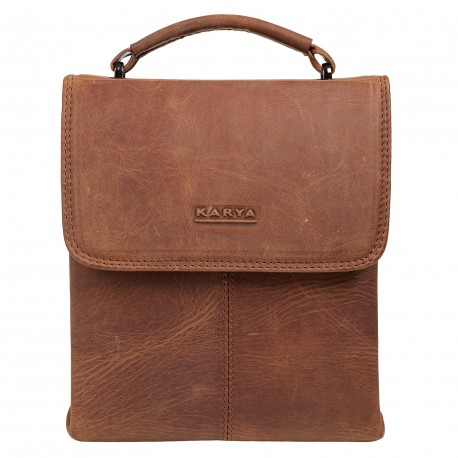 Сумка мужская кожа KARYA 0268-32 светло-коричневый нубук