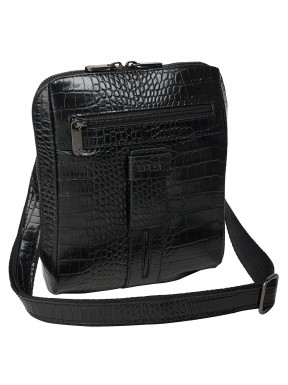 Барсетка мягкая кожа KARYA 0678-53 черный кроко