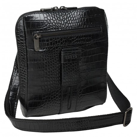 Барсетка мягкая кожа KARYA 0678-53 черный кроко