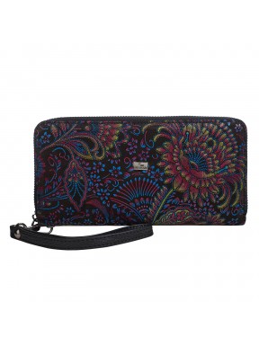 Кошелек женский кожа Desisan 09-995 синие цветы