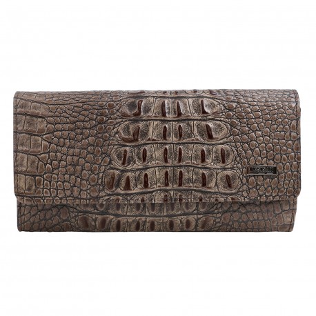 Кошелек женский кожа Desisan 150-832 светло-бежевый кроко