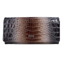 Кошелек женский кожаный Desisan 163-757 серый кроко лак