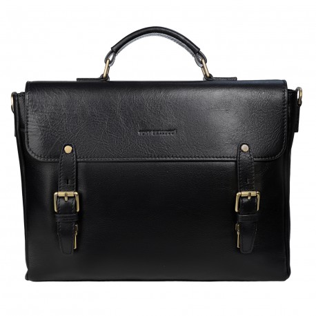 Портфель кожа Tony Bellucci 5261-101 черный гладкий