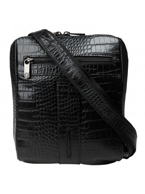 Барсетка мягкая кожа KARYA 0678-53 черный кроко