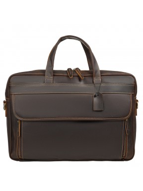 Портфель мягкий кожаный BUFFALO BAGS M5095C коричневый нубук