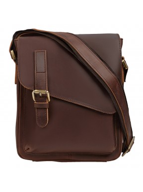 Мужская кожаная сумка через плечо BUFFALO BAGS 6228C светло-коричневый нубук