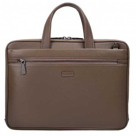 Портфель мягкий кожа KARYA 2545-51 тауп флотар