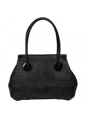 Сумка женская кожаная Desisan 7135-1011 черный кроко
