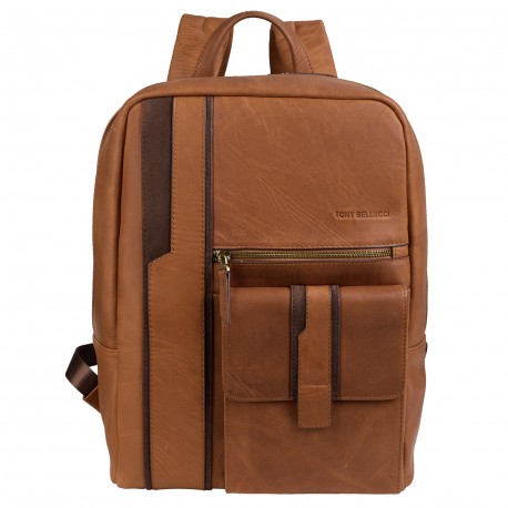 Рюкзак кожаный TONY BELLUCCI 5190-07 светло- коричневый нубук