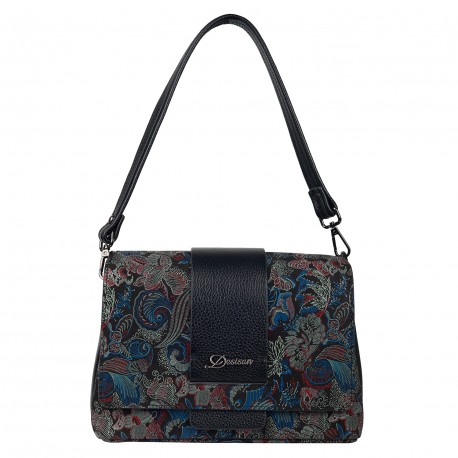 Сумка женская кожа Desisan 2050-962 цветы