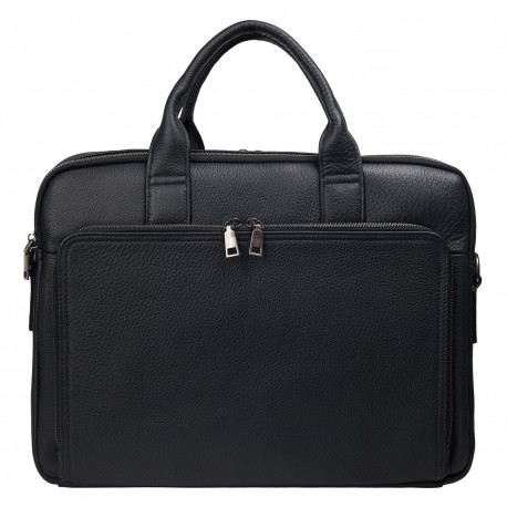 Портфель мягкий кожаный BUFFALO BAGS M5082A черный