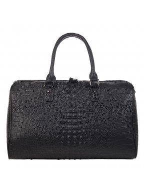 Сумка дорожкая кожаная BUFFALO BAGS M4011A черный кроко