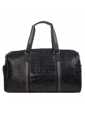 Сумка дорожкая кожаная BUFFALO BAGS M4009A черный кроко