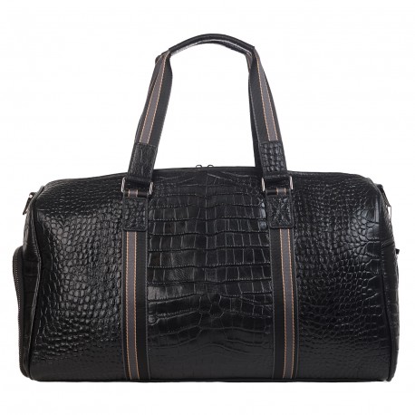 Сумка дорожкая кожаная BUFFALO BAGS M4009A черный кроко